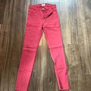 Hudson denim in washed red